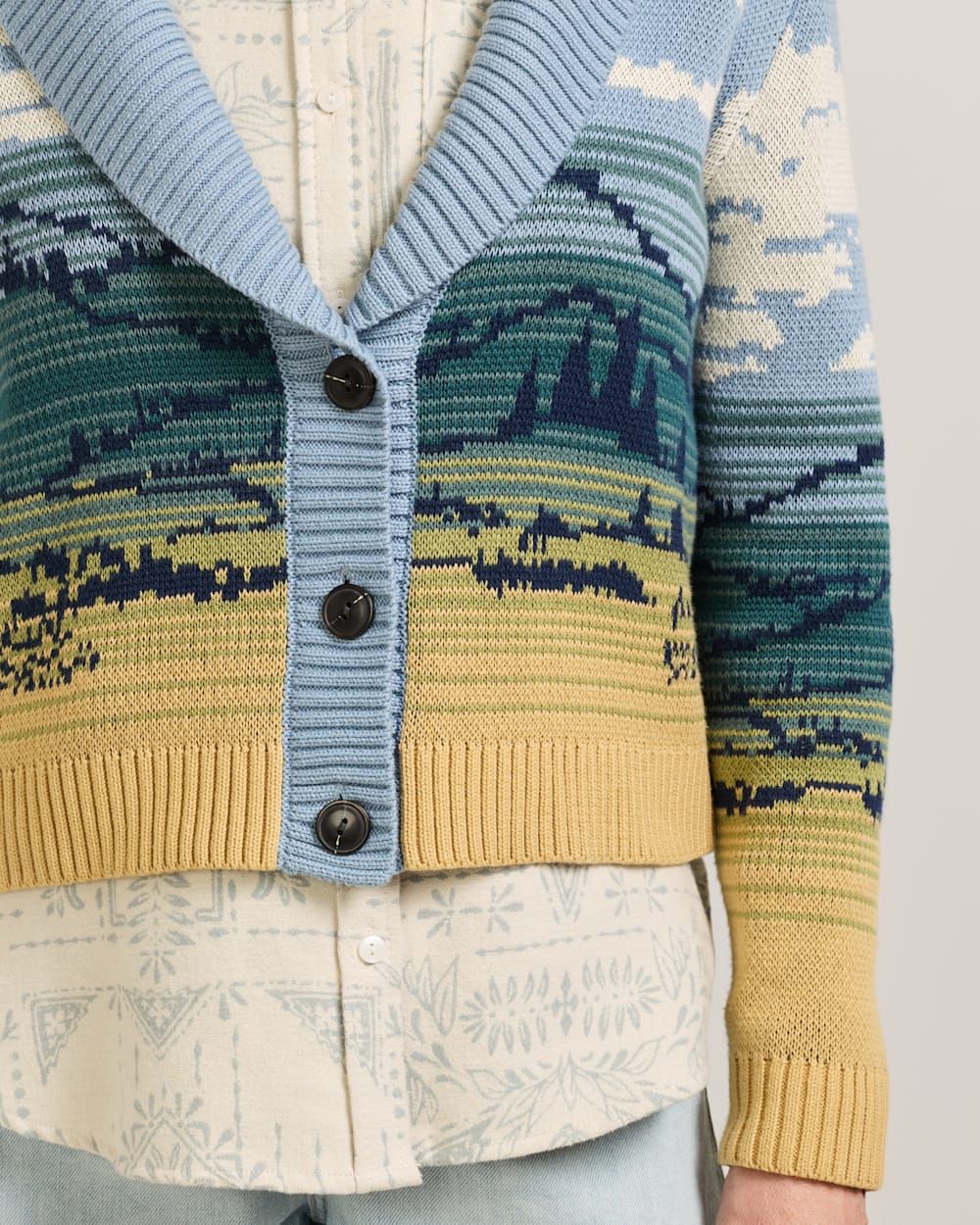 Pendleton Shop Women's Big Sky Cotton Graphic Cardigan Sweater