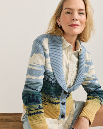 Pendleton Shop Women's Big Sky Cotton Graphic Cardigan Sweater