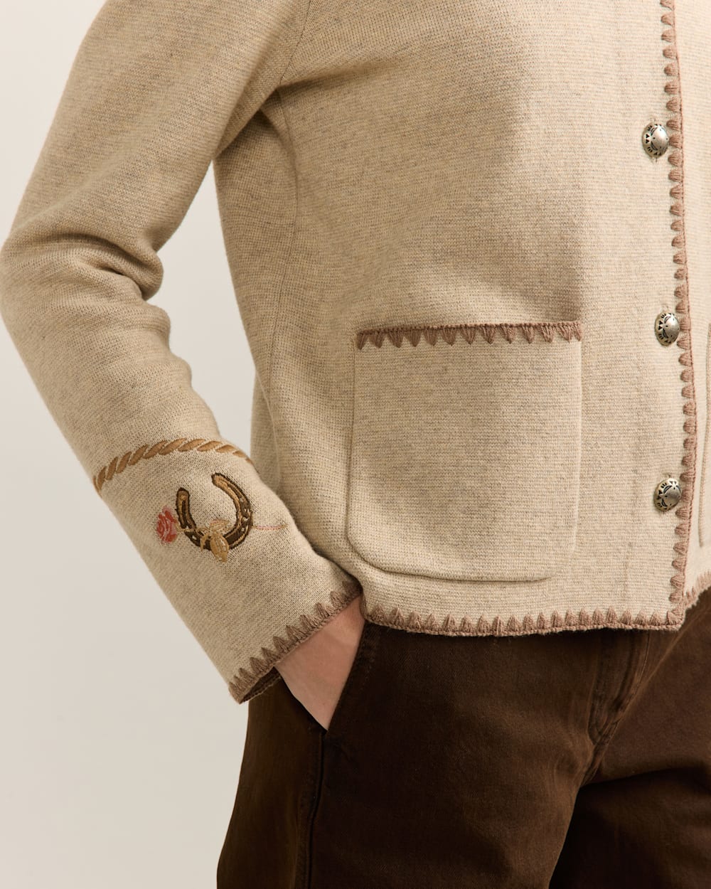 Pendleton Shop Women's Cotton Western Souvenir Cardigan Sweater