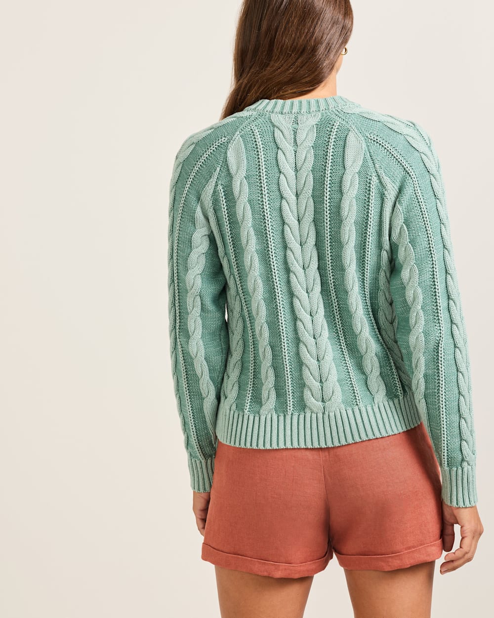 Pendleton Shop Women's Cotton Cable Knit Button-Front Cardigan