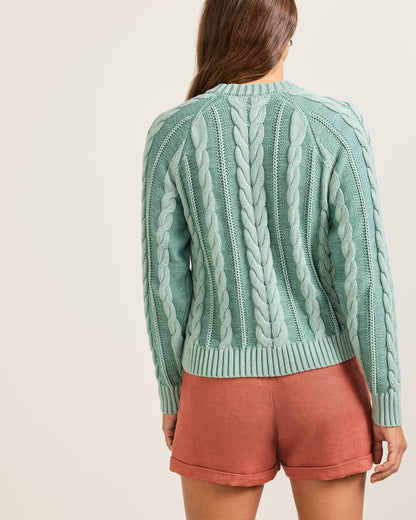 Pendleton Shop Women's Cotton Cable Knit Button-Front Cardigan