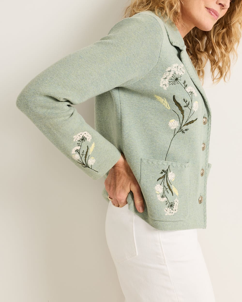 Pendleton Shop Women's Floral Cotton Wool Blend Souvenir Cardigan