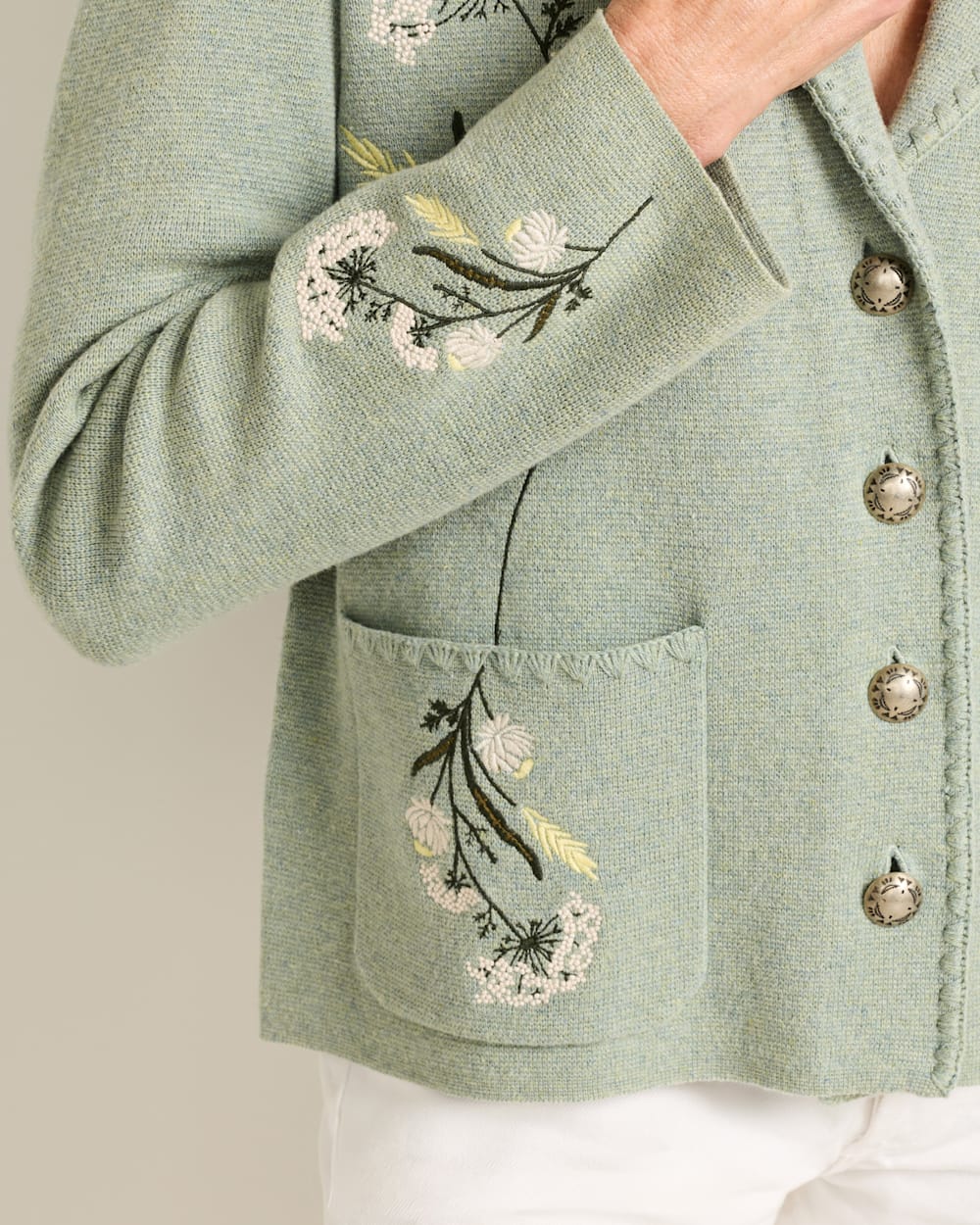 Pendleton Shop Women's Floral Cotton Wool Blend Souvenir Cardigan