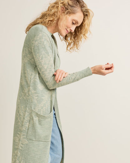 Pendleton Shop Women's Long Textured Open Duster Cardigan Sweater