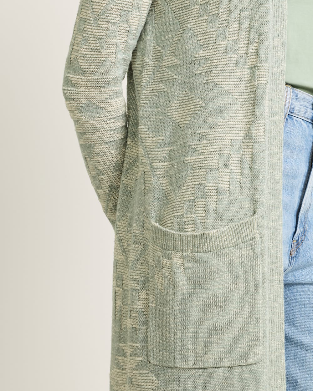 Pendleton Shop Women's Long Textured Open Duster Cardigan Sweater