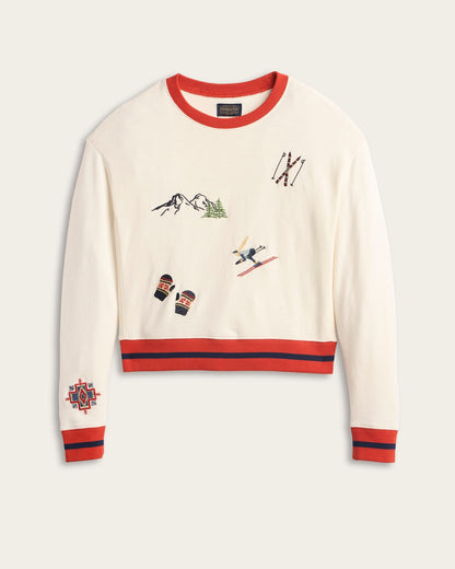 Pendleton Shop Women's Ski Graphic French Terry Pullover in Sweatshirts
