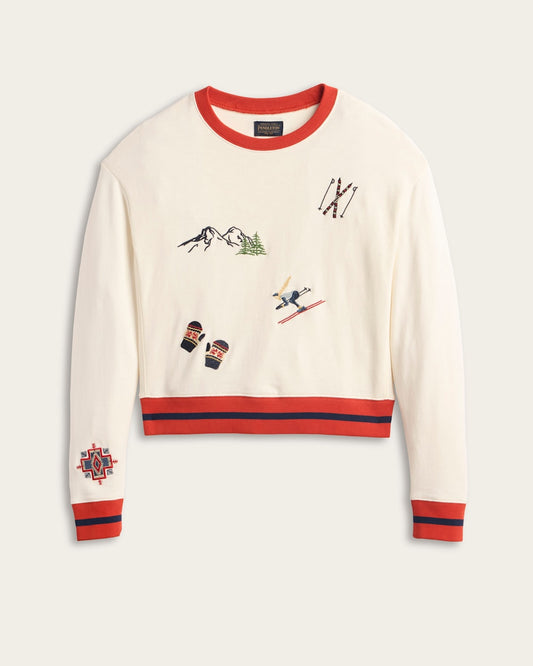 Pendleton Shop Women's Ski Graphic French Terry Pullover in Sweatshirts