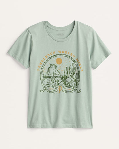 Pendleton Shop Women's Short-Sleeve Cotton Western Oasis Graphic Tee