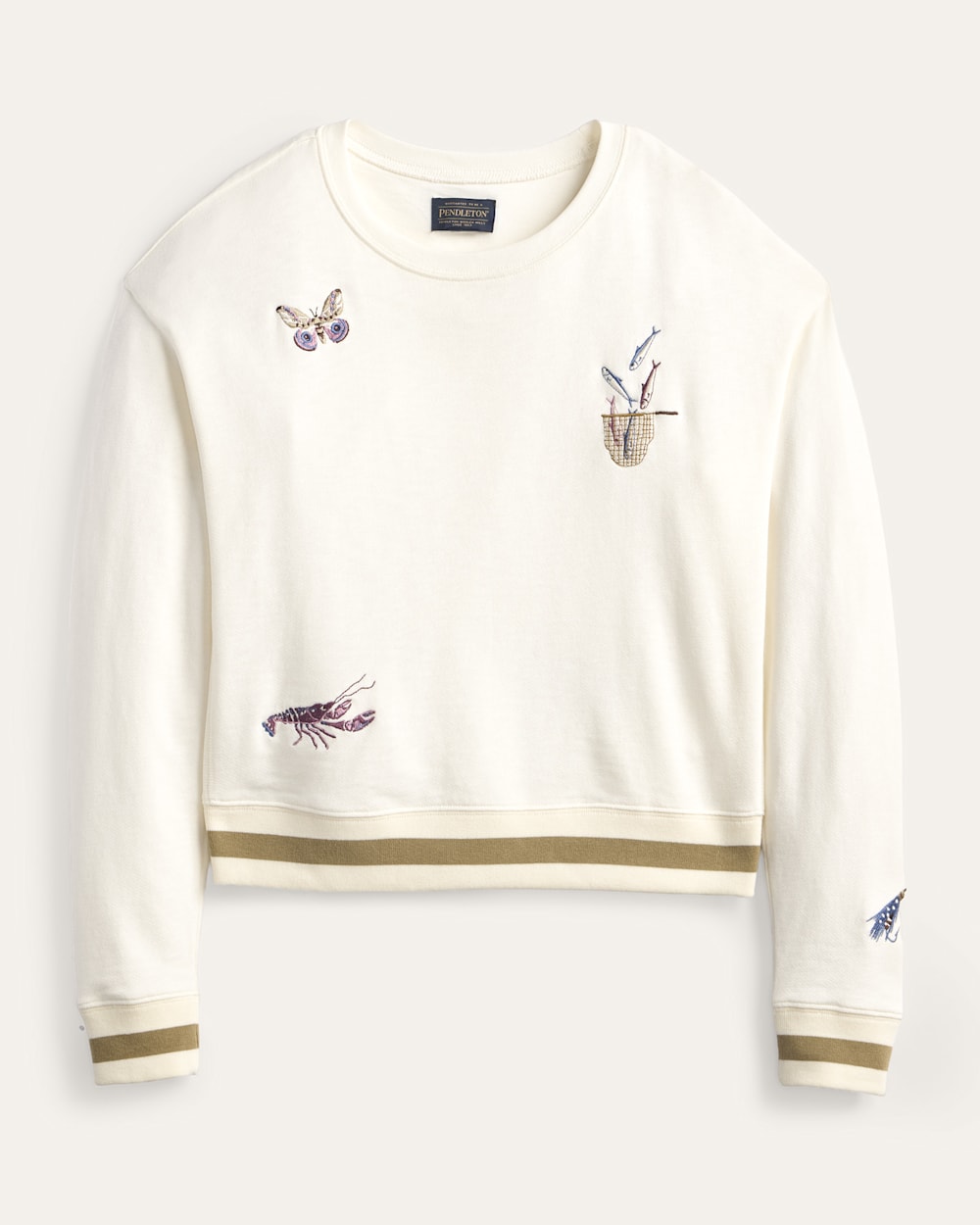 Pendleton Shop Women's Lakeside Embroidered French Terry Pullover