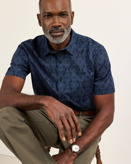 Pendleton Men's Short-Sleeve Shoreline Cotton Shirt