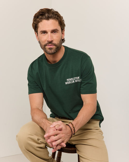 Pendleton Men's Short-Sleeve Deschutes Stag Graphic Tee