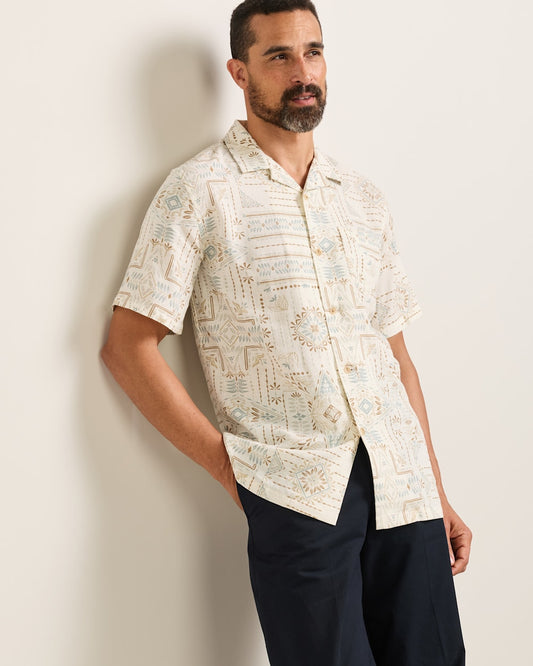Pendleton Men's Short-Sleeve Aloha Linen Camp Shirt