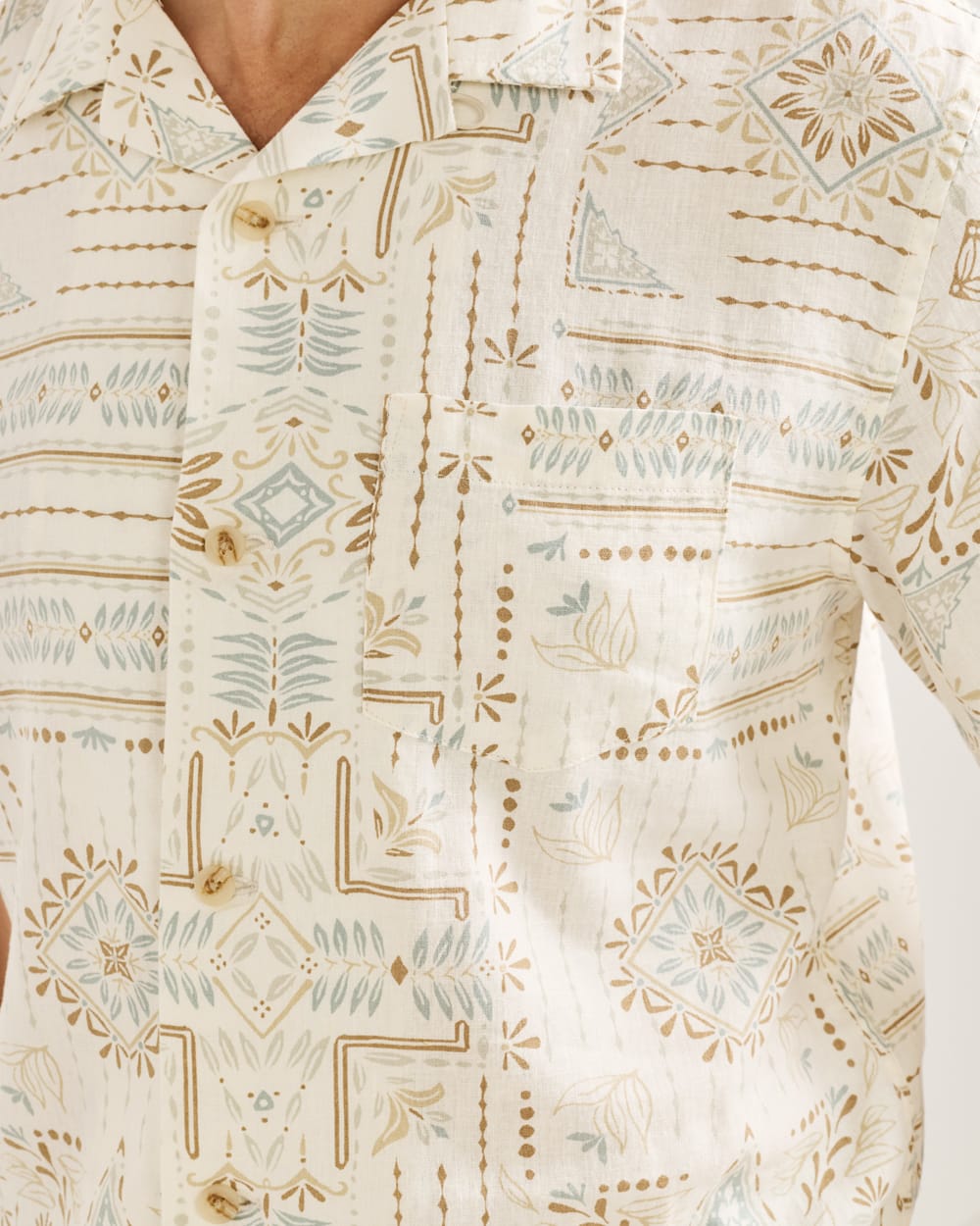 Pendleton Men's Short-Sleeve Aloha Linen Camp Shirt