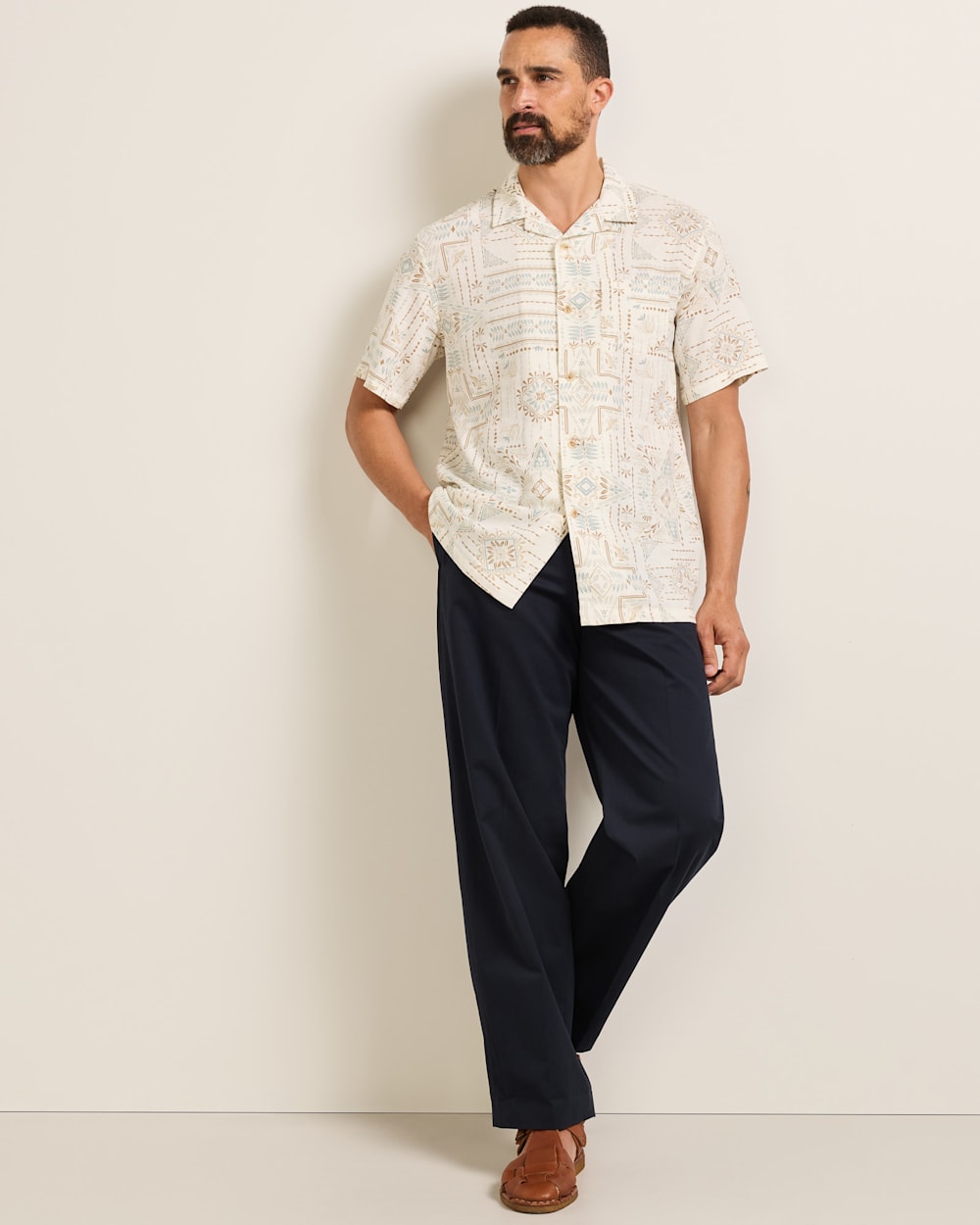 Pendleton Men's Short-Sleeve Aloha Linen Camp Shirt