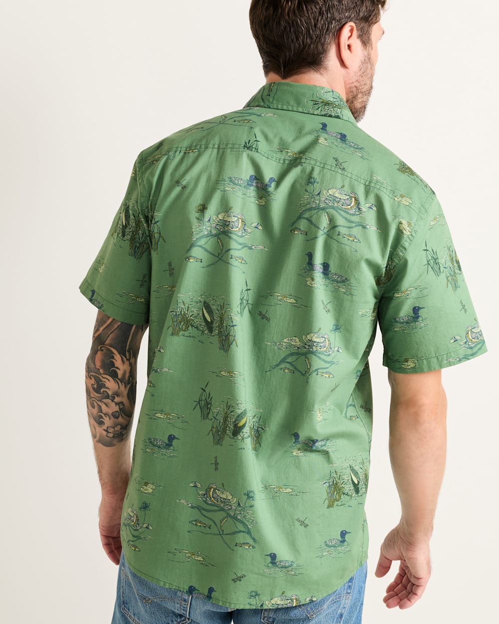 Pendleton Shop Men's Short-Sleeve Shoreline Print Cotton Shirt