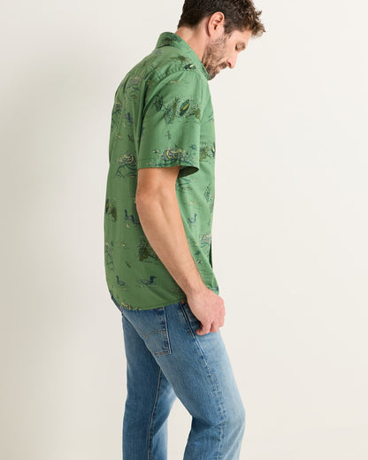 Pendleton Shop Men's Short-Sleeve Shoreline Print Cotton Shirt