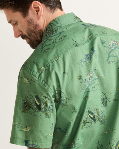 Pendleton Shop Men's Short-Sleeve Shoreline Print Cotton Shirt
