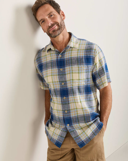 Pendleton Shop Men's Stylish Plaid Linen Shirt