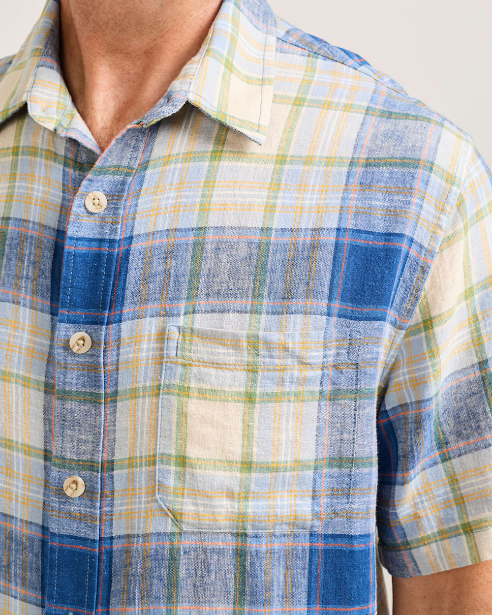 Pendleton Shop Men's Stylish Plaid Linen Shirt