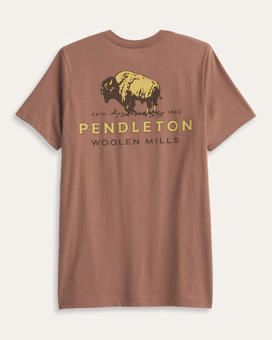 Pendleton Shop Men's Short-Sleeve Vintage Bison Graphic Tee T-shirt