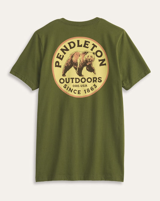 Pendleton Shop Men's Cotton Short-Sleeve Bear Graphic Tee T-shirt