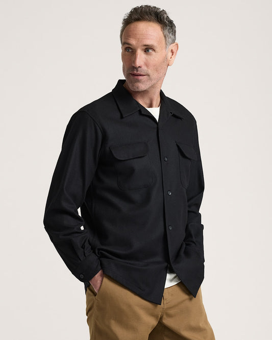 Pendleton Shop Men's Solid Wool Board Shirt for Timeless Look