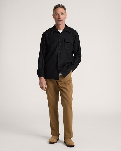 Pendleton Shop Men's Solid Wool Board Shirt for Timeless Look