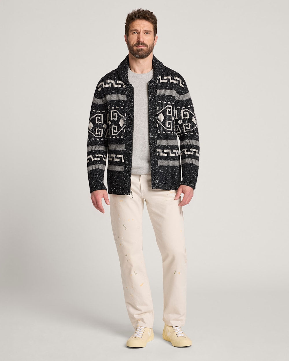 Pendleton Shop Men's Westerley Donegal Lambswool Cardigan in Sweaters