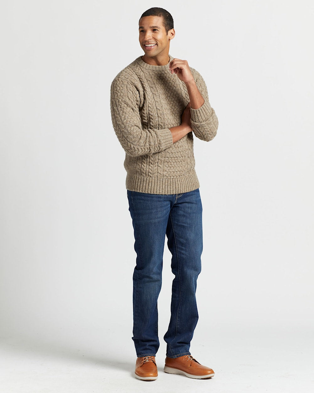 Pendleton Shop Men's Shetland Collection Fisherman Sweater
