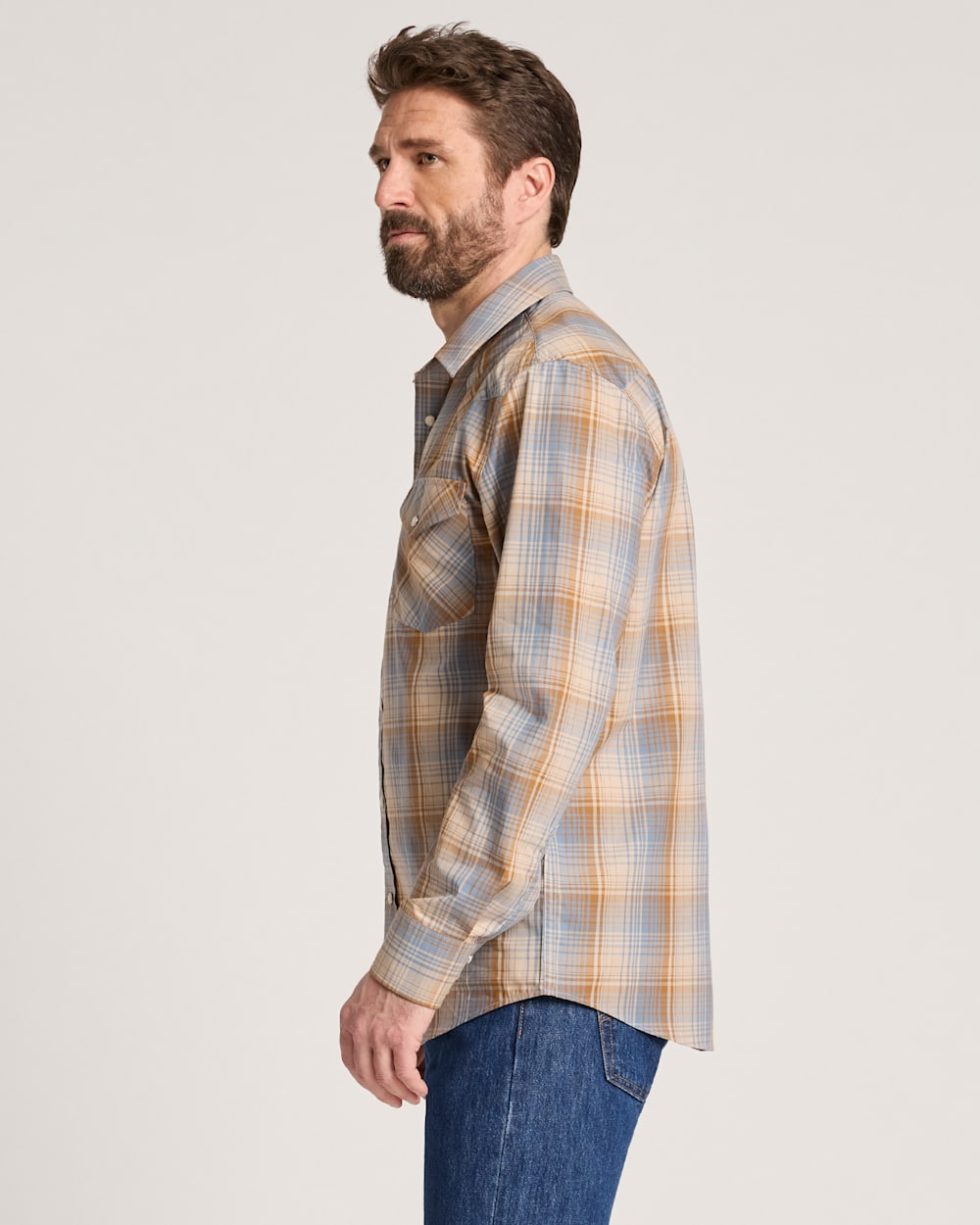 Pendleton Shop Men's Cotton Plaid Bishop Shirt: Stylish Comfort
