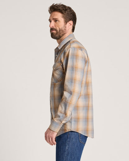 Pendleton Shop Men's Cotton Plaid Bishop Shirt: Stylish Comfort