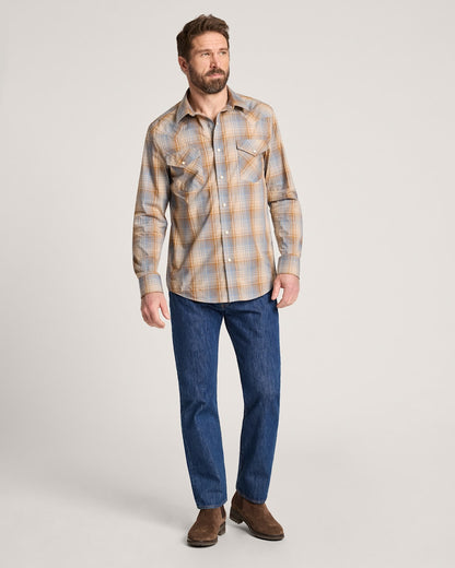 Pendleton Shop Men's Cotton Plaid Bishop Shirt: Stylish Comfort