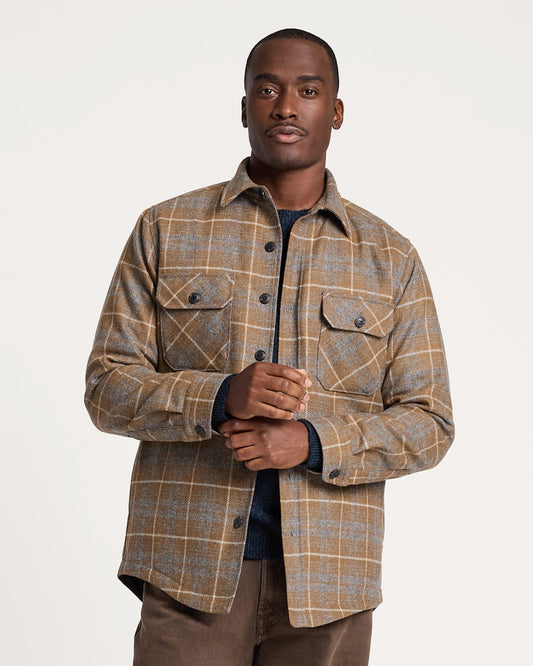 Pendleton Shop Men's Plaid Quilted CPO Jacket in Jackets & Coats