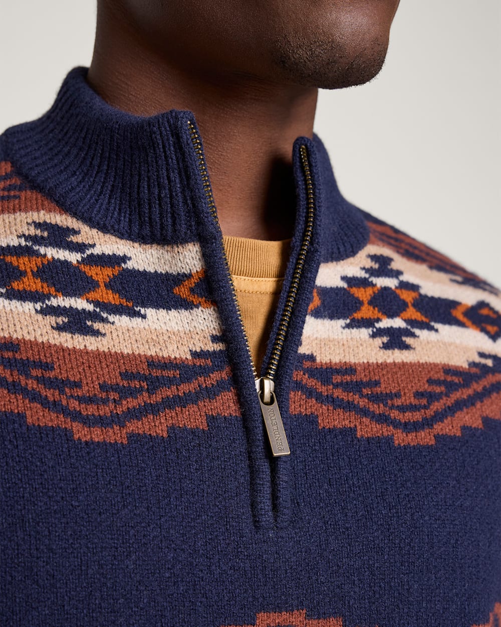 Pendleton Shop Men's Tumalo Ridge Lambswool Quarter-Zip Sweater in Sweaters