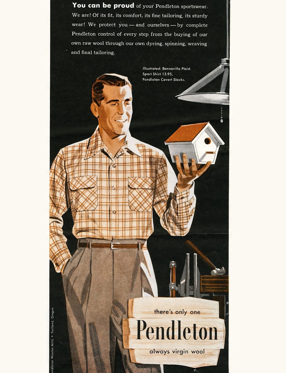 Pendleton Shop Men's Plaid Wool Board Shirt: Stylish Comfort