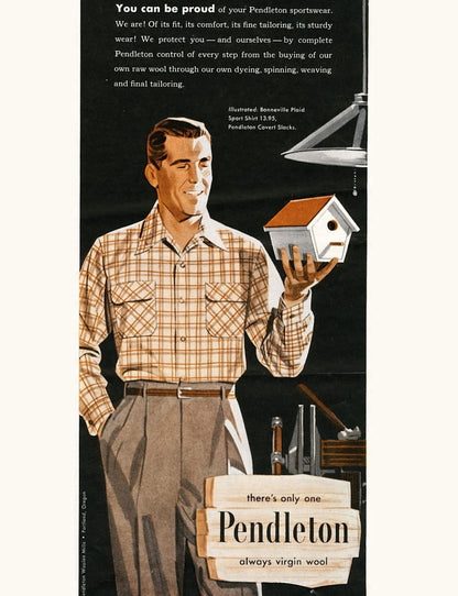 Pendleton Shop Men's Plaid Wool Board Shirt: Stylish Comfort