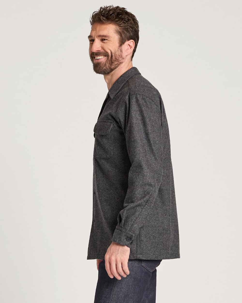 Pendleton Shop Men's Solid Wool Board Shirt for Timeless Look