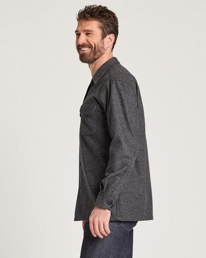 Pendleton Shop Men's Solid Wool Board Shirt for Timeless Look