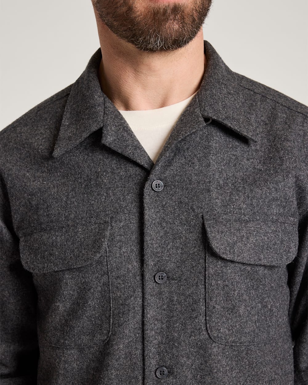 Pendleton Shop Men's Solid Wool Board Shirt for Timeless Look