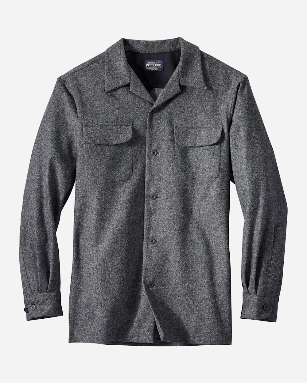 Pendleton Shop Men's Solid Wool Board Shirt for Timeless Look