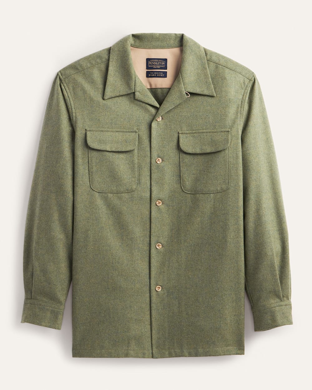 Pendleton Shop Men's Solid Wool Board Shirt for Timeless Look