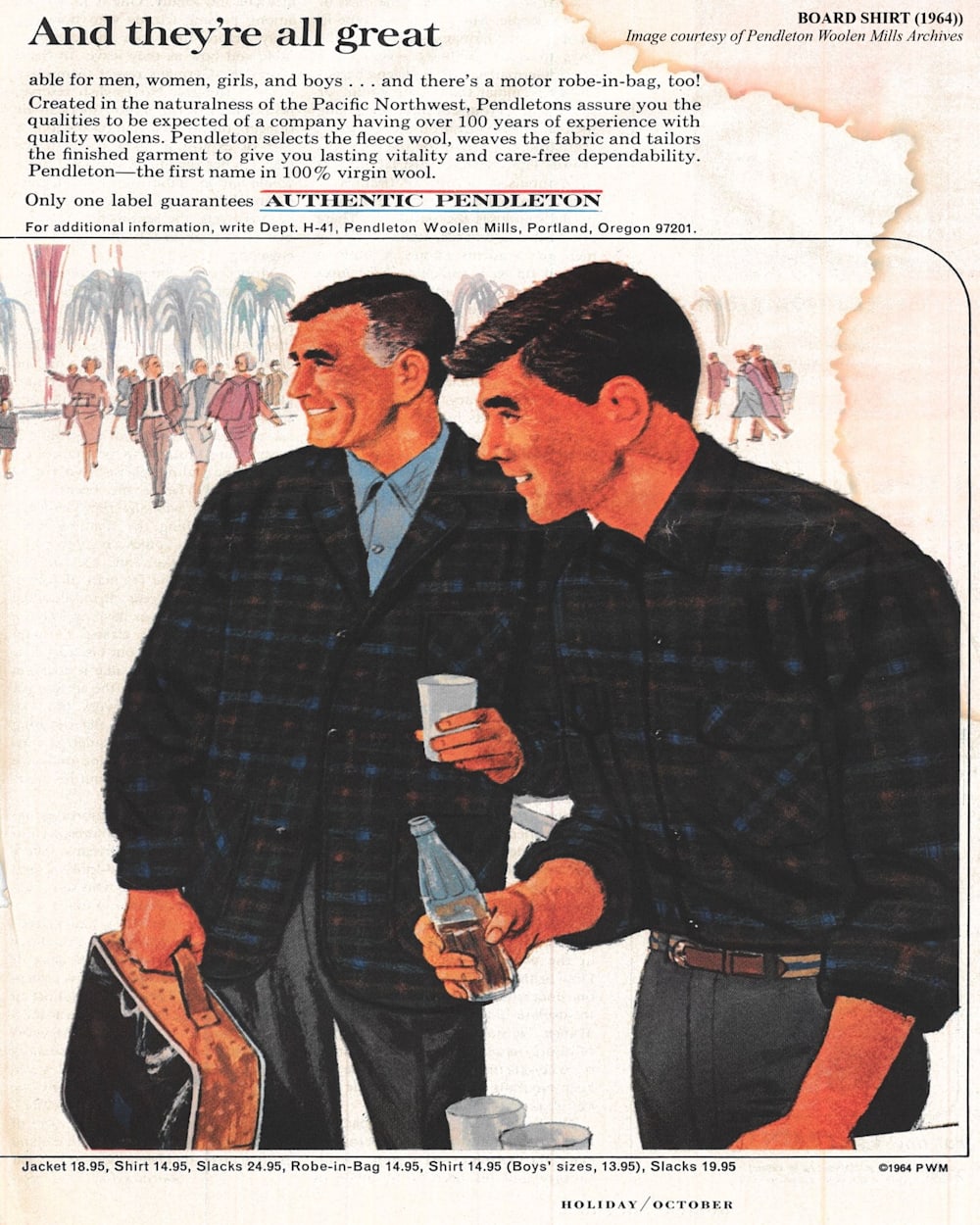 Pendleton Shop Men's Plaid Wool Board Shirt: Stylish Comfort