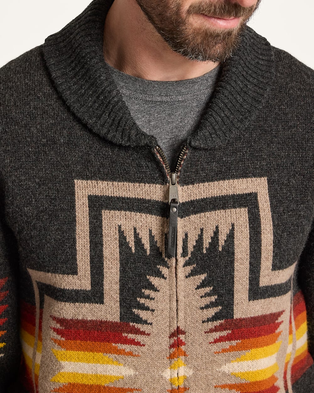 Pendleton Stay Stylish and Cozy in Men's Harding Zip Lambswool Cardigan