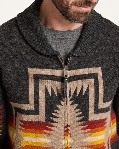 Pendleton Stay Stylish and Cozy in Men's Harding Zip Lambswool Cardigan