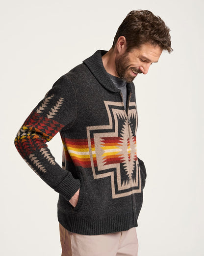 Pendleton Stay Stylish and Cozy in Men's Harding Zip Lambswool Cardigan