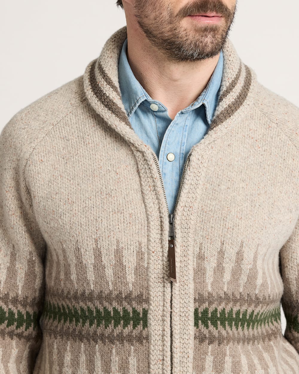 Pendleton Buy Men's Sawtooth Buck Lambswool Zip Cardigan Sweater