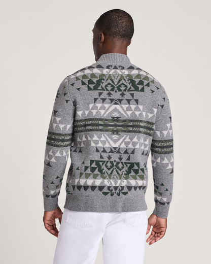 Pendleton Shop Men's Autumn Birch Lambswool Quarter-Zip Sweater in Sweaters