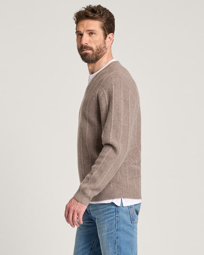 Pendleton Shop Men's Mixed Stitch Merino V-Neck in Sweaters