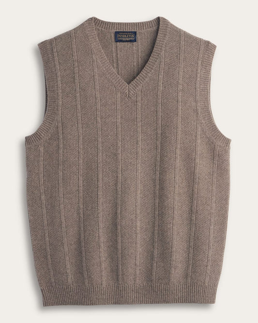 Pendleton Shop Men's Mixed Stitch Merino Vest in Sweaters