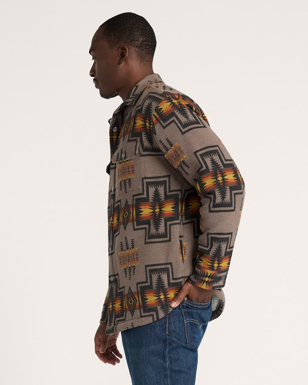 Pendleton Buy Men's Harding Cotton Chamois Sherpa Lined Shirt Jacket